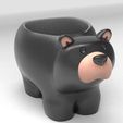 2024-05-03_01h08_33.jpg American Black Bear - flower pot planter, pencil holder - 3D model STL file