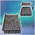 4.jpg Viking wooden building with thatched roof, stone annex and hanging fish (17) - North Northern Norse Nordic Saga 28mm 15mm Medieval Dark Age