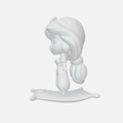 jasmin-4.png Figura Chibi Kawaii Princesa Jasmine - Coleccionable Disney Imprimible 3D con Base Alfombra Mágica
