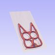 mustaa.jpg STL-Datei Self Defense Cat Knuckles Key Chain kostenlos・Vorlage für den 3D-Druck zum herunterladen, iSuat