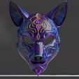 5.jpg Kitsune Fox Mask STL - Máscara Humana - Fantasía Estilo Japonés - Imprimible 3D
