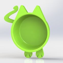 PLATE-WITH-TAIL-GREEN.jpg CAT FOOD BOWL // CAT FOOD BOWL