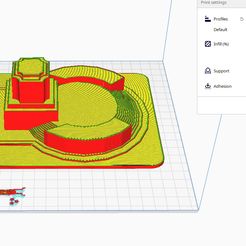 Print settings: x = Profiles 2 01 02 03 Default oo Infill (96) ——e—___—. ° 2m 4 6 8 100 Gradual infil OTT Me i Q support sh adhesion Custom > Lettonie : monument à la liberté ''Brīvības piemineklis''.