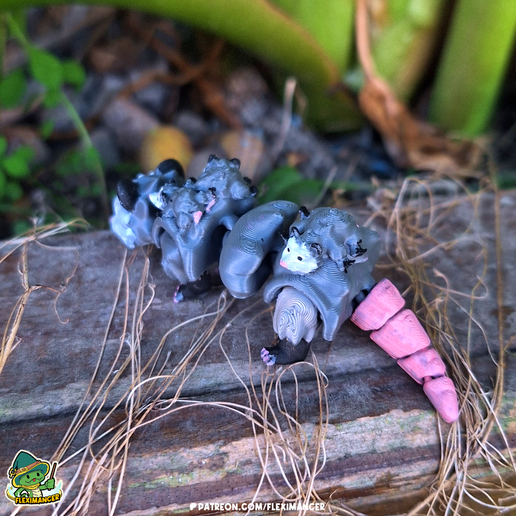 2.png Zarigüeya | Impresión flexible + Llavero | Multicolor