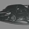 Drifting_Car_01_Wall_Silhouette_Render_01.png Mitsubishi Lancer Evolution Drifting Silhouette Wall // Design 01
