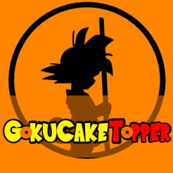fasfafaf.jpg Archivo STL Goku - Cake Topper & Silhouette -・Modelo para descargar y imprimir en 3D
