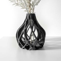 untitled-2824-5.jpg The Vukan Vase, Modern and Unique Home Decor for Dried and Preserved Flower Arrangement  | STL File