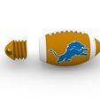 NFL-lions-1.jpg NFL BALL KEY RING DETROIT LIONS WITH CONTAINER
