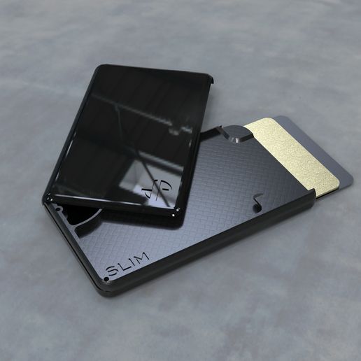 blabk-open.jpg STL file Slim - Smart Wallet・3D print design to download, danielportalbr