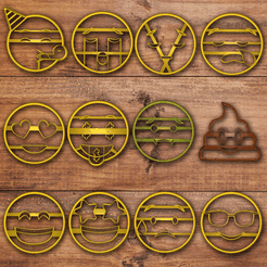 Todo2.png Emoji cookie cutter set 2