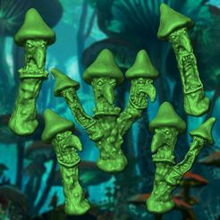 oie_MUz0IiEdUgiv.jpg 3D file Grumpy Mushrooms・3D printing idea to download