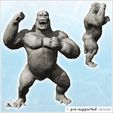 2.jpg Gorilla tapping his chest (9) - Animal Savage Nature Circus Scuplture High-detailed