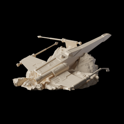 X-Wing-1.png Download file STAR WARS - Crashed Ships: X Wing • 3D print design, Selfi3D