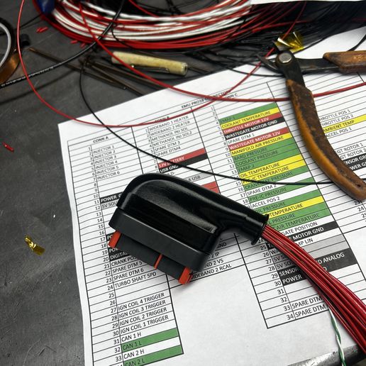 35 pin Ampseal 3D printable backshell .F3D