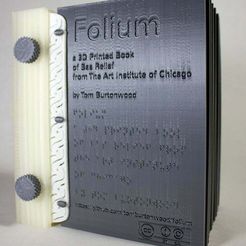 follium-3dprinted-book.jpg Free STL file Folium a 3D Printed Book of Bas Relief from the Art Institute of Chicago・3D printer model to download