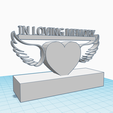 Copy-of-in-loving-memory.png Heart with angel wings on stand, In loving memory of someone special, remembrance, commemoration, memorial gift