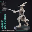 nimble-warforged-4.jpg 3D file Nimble - Constructs - PRESUPPORTED - Illustrated and Stats - 32mm scale・3D printable model to download