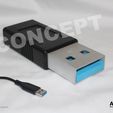 ALEX ALEX # ALDRIDGE ALDRIDGE STL file Giant 3D USB Thumb Flash Drive Key Storage・3D printable model to download