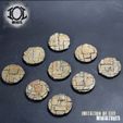 32mm-Flagstone-painted.jpg Flagstone Bases Collection ( Round bases)