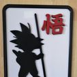 Son Goku 1.jpg DBZ wall plate - Son Goku