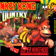 Donkey Kong Country (USA) (Alt).png LITHOPHANE Cover Donkey Kong Country SNES