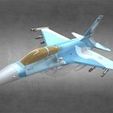 f342fc73011d4d80bcf4a5cbc746c223.jpeg F-16 Fighting Falcon Multi-Role Fighter Jet - Stylized 3D Print Model