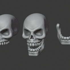 Heroic_Skull.png Download free STL file Heroic Human Skull • 3D printable model, Red-warden-miniatures