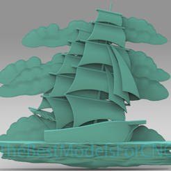 Simple-Sailboat.png 3D Modell STL Datei für CNC Router Laser & 3D Drucker Einfaches Segelboot