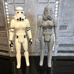 334491009_764467131595580_4686801739444299746_n.jpg Archivo STL STAR WARS VINTAGE FEMALE STORMTROOPER ACTION FIGURE, CUSTOM UNPRODUCED KENNER, HASBRO ACTION FIGURE, 3.75", 1/18, 5POA・Objeto imprimible en 3D para descargar