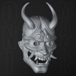14C2B89D-B592-4685-9770-5FC202A38F4A.jpeg STL file Japanese Oni Mask (Hanya)・3D printer model to download
