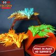 oo FACTORY Cia) Ca PRINT. IN.PLACE NO SUPPORTS STL file FLEXI PRINT-IN-PLACE SLUG DRAGON・3D printable model to download, ToonzFactory