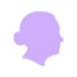 meeple_older_woman_head.stl Older Woman Head Symbol Meeple Silhouette – 3D Printable Game Token