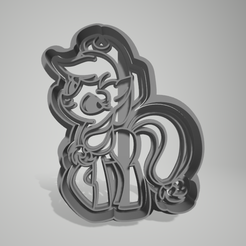 Appejack-B.png OBJ file Cookie Cutter - Cookie Cutter - My Little Pony - Applejack 7x9 cm・3D printable model to download, RodrigoAntonioFernandezValverde