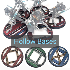 hollow_bases.png Fichier STL gratuit mini-bases creuses de 40 mm・Idée pour impression 3D à télécharger
