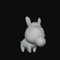 13.png Файл STL Мультяшный осел для 3D-печати・Шаблон для 3D-печати для загрузки