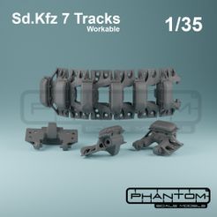 1.jpg STL file SD.KFZ.7 - Workable tracks 1/35・3D printer design to download
