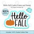 Etsy-Listing-Template-STL.png Hello Fall Cookie Cutter with Stamp | STL File
