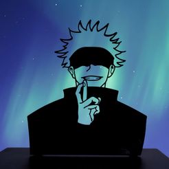 WhatsApp-Image-2021-11-10-at-16.43.37.jpeg Fichier STL gratuit Satoru Gojo - Jujutsu Kaisen - Silhouette 2D・Design pour imprimante 3D à télécharger