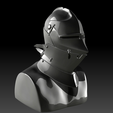 warrior-helmet-sculpture-model.png Medieval Knight Helmet STL – Classic Armor Bust 3D Printable Model