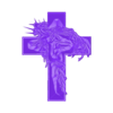 Jesus-Cruz.stl Carved Face of Jesus on the Cross - Symbol of Hope and Redemption
