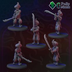 4.jpg STL file Arabian skeleton warriors with great sword. Set・3D print design to download