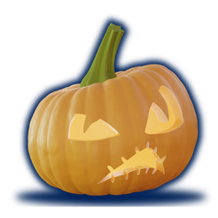 Pumpkin-2-3_new-b.png Jack-O-Lantern - Little Grump (Solid and Hollow Versions)