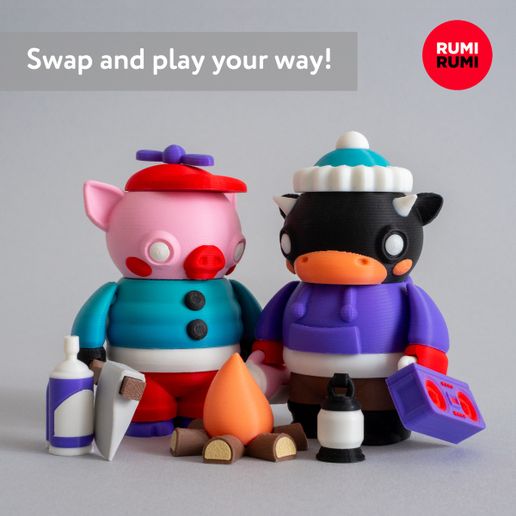 Taggy_Funky_Street-Pig_Toy_by_Rumi_Rumi_08-2.jpg Taggy Funky Street Pig –  Rumi Blocks Stackable Toy