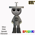 A1.png Silver Clukr  STL File Sprunki Incredibox STL 3D Character Fanart
