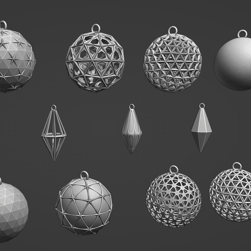 Geometric Ornaments Set 3D model