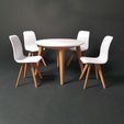 20240102_192359.jpg Round Dining Table and Chairs - Miniature Furniture 1/12 scale