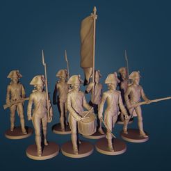 Face_France_Infantry.jpg Fichier STL Infanterie française napoléonienne 1804-1807・Design pour imprimante 3D à télécharger