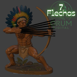 7flechhas.png Caboclo 7 Sete Flechas – Modelo STL para Impressão 3D
