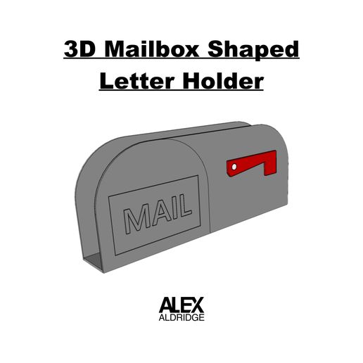 3D Mailbox Shaped Letter Holder Organizer 3D model