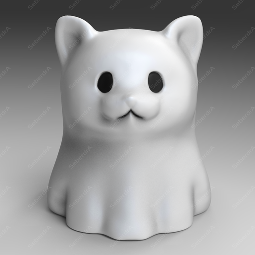 GC01.png Chat fantôme mignon STL